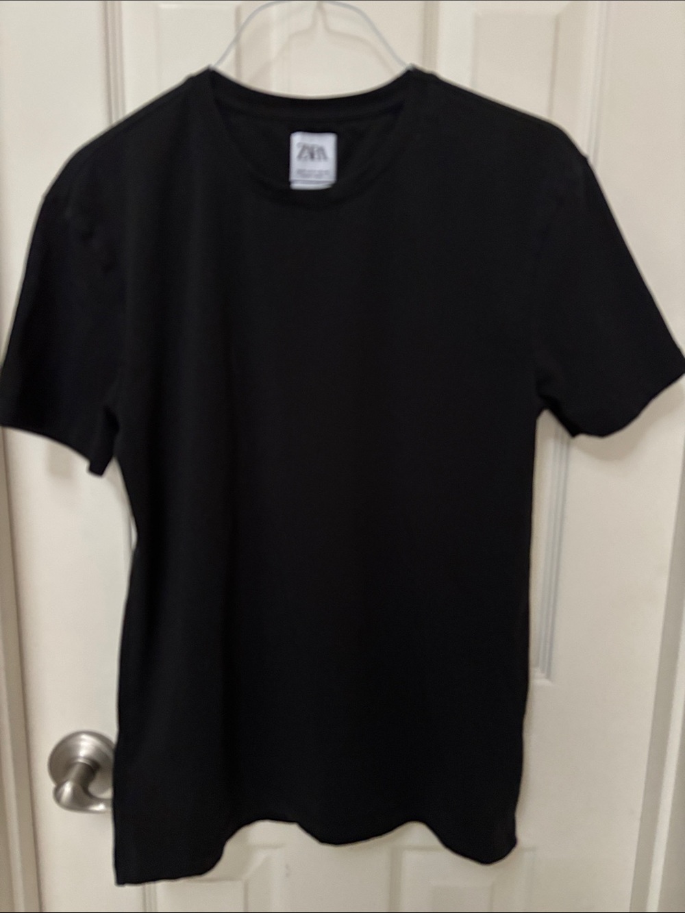 Zara Black Short Sleeve Crew Tee